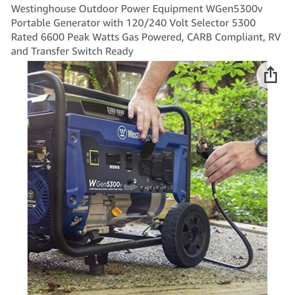 Westinghouse WGen5300v Portable Generator
